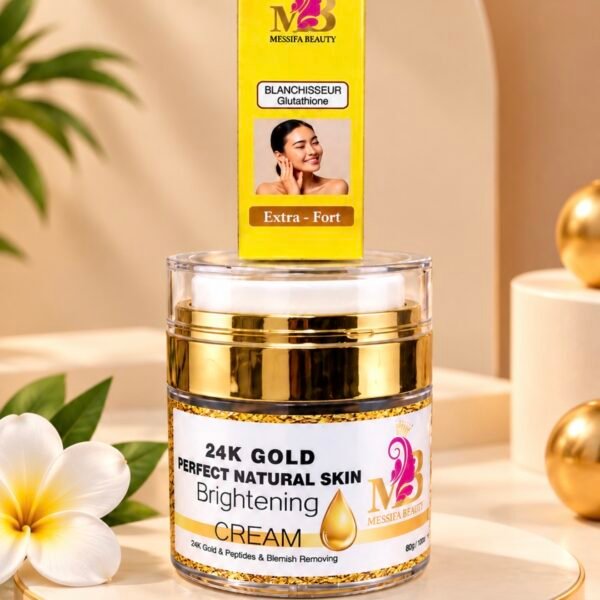 24K Gold Brightning Face Cream & serum booster